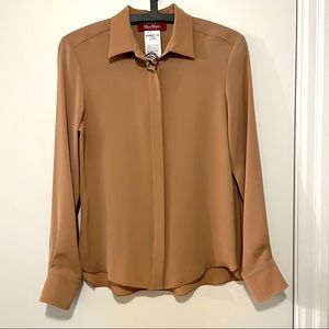 MaxMara Studio Blouse Size 34 US 0 camel color